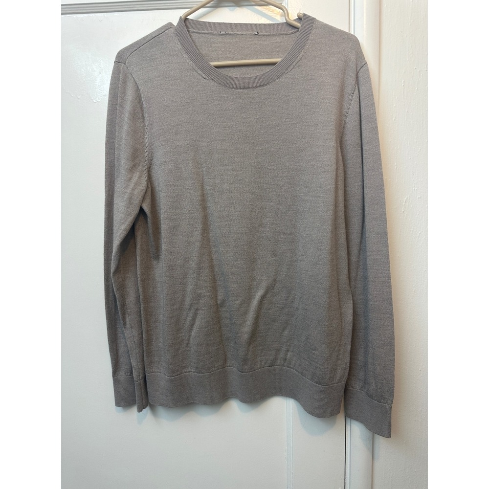 Merino Extra Fine 100% Merino Wool Crewneck Sweater Gray XL CO6428-4109